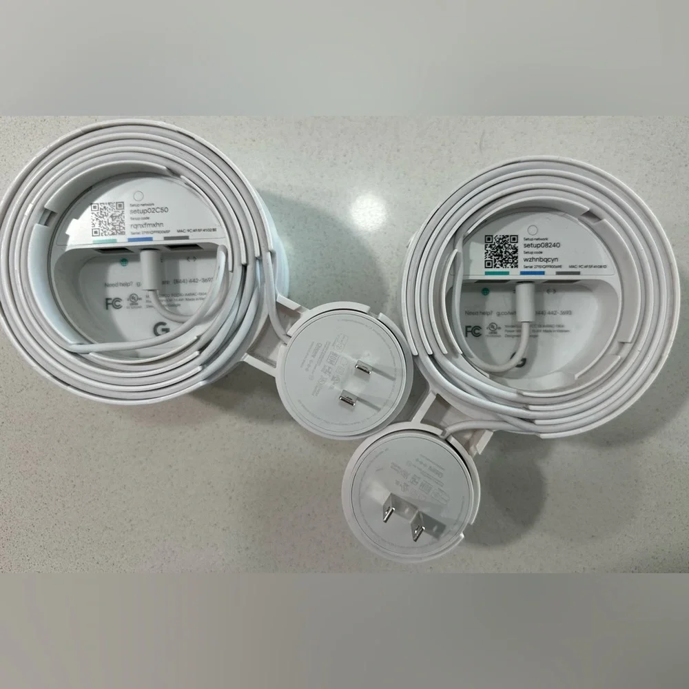 Set of 2 Google WiFi Mesh Routers Model: GJ2CQ AC1200.